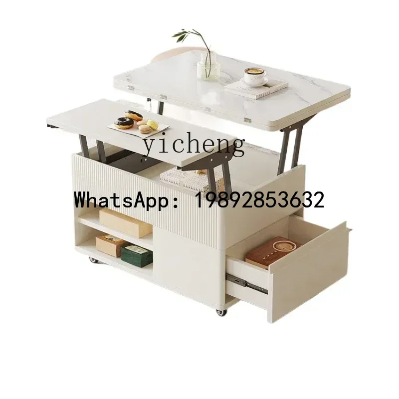 multi-functional lifting coffee table dining table dual-purpose modern simple household folding edge small coffee table