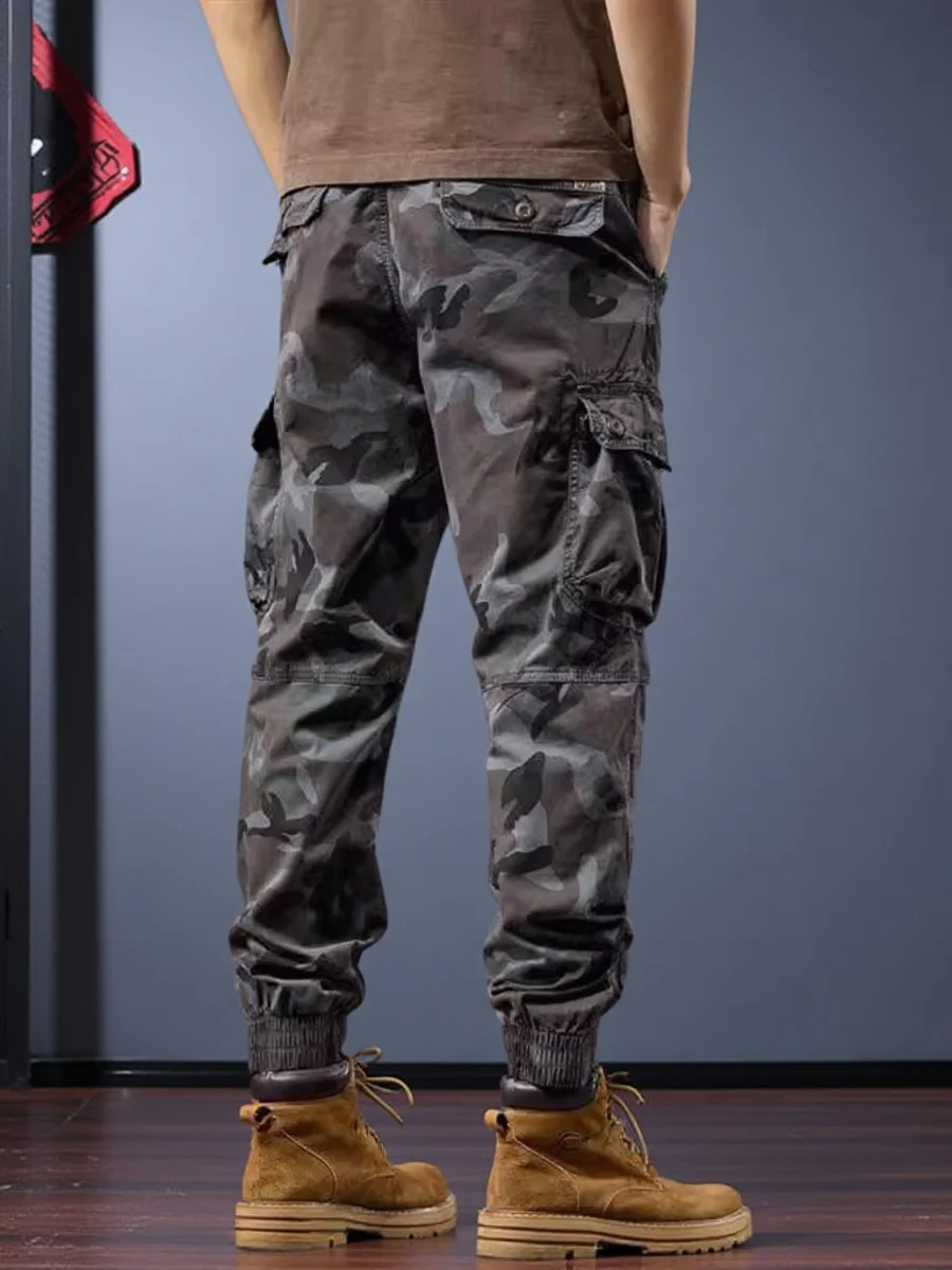 

Camouflage Work Pants Loose Outdoor Mountain Climbing Men's Faion Urban Sle Long Trousers Multi-ket Casual Pants