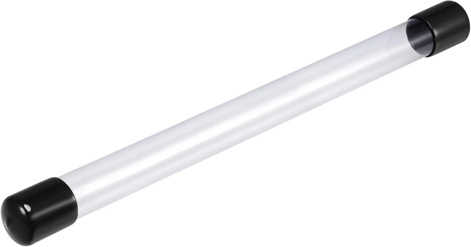 10pcs Clear Storage Tube 23x25mm Small Plastic Round Tubing with Caps Rigid Bottle Container 300mm/12 Inch for Item Stored