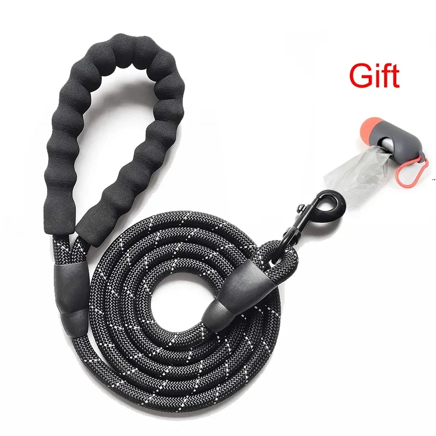 Strong Dog Leashes Reflective Durable Dog Leads Rope with Soft Padded handle Dog Walking Training Leash 0.5M 1.5M Led dog collar