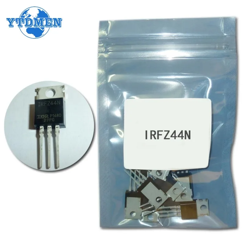 Transistor Mosfet IRFZ44N TO-220, transistores de alta potencia, IRFZ44NPBF, 49A, 55V, efecto de campo, 5/10 piezas