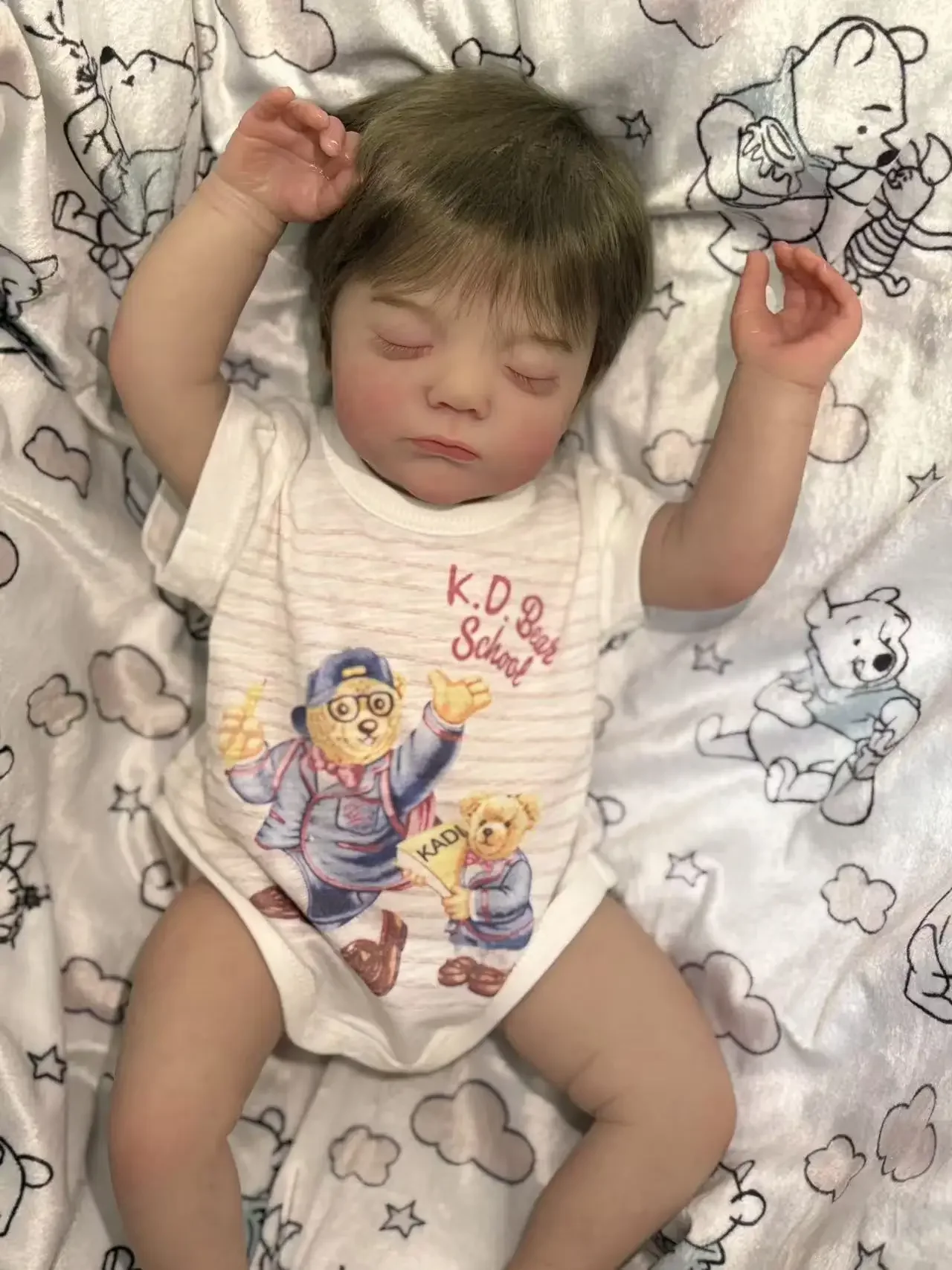 EGO Customized Limited Supply 21inch Reborn Baby Alessia With Hand-Rooted Mohair Already Finished Doll Christmas Gift