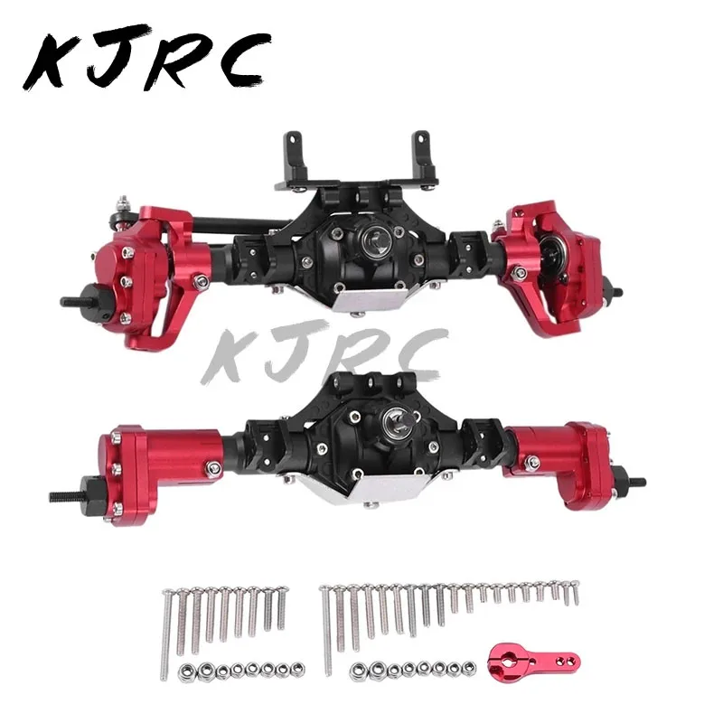 Front and Rear Portal Axle CNC Aluminum Alloy Anodized for 1/10 RC Rock Crawler Axial SCX10 II Spiral Gear 90046 90047 D90 RC4WD