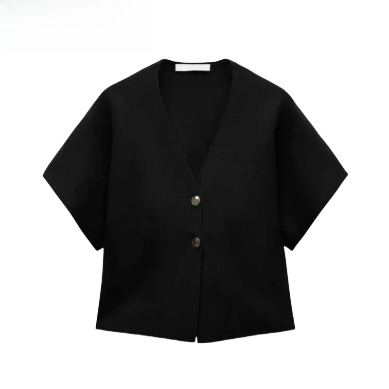 

Sweet Sle Women's Knitted ort Jaet V-Ne Cross Button Cardigan New Autumn Winter Faion Slim Fit Sweet Color Blo