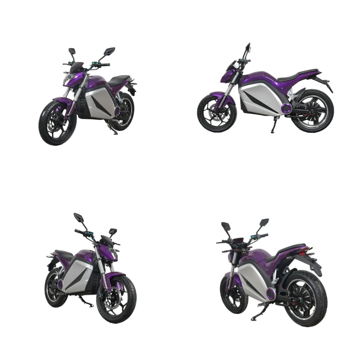 

Sport Style Electric Street Bike 72V Lithium Battery E-Motorcycle 61km/h 200km Range Lithium Battery