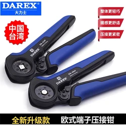 Darex European-Style Terminal Crimping Pliers, Tubular Needle-Type Cold-Press 4/6-Sided Ve/Te6-4 Needle Tube Electrician Crimping Pliers