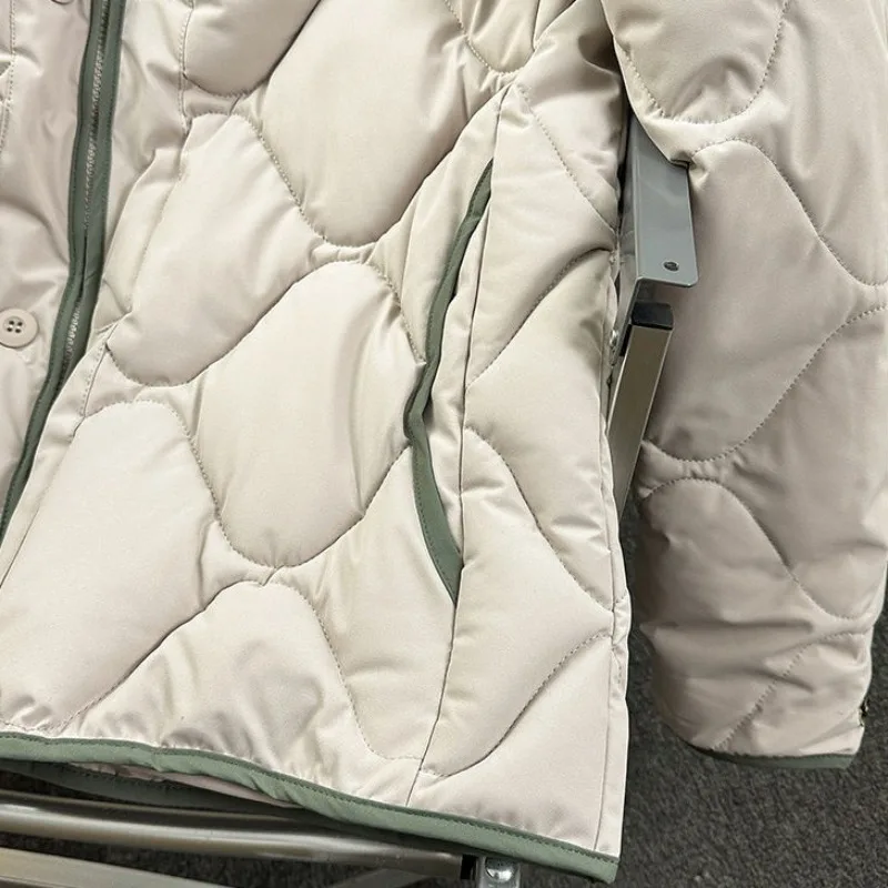 Chaqueta acolchada de algodón estilo uniforme de béisbol de invierno para hombre nuevo patrón de calabaza costura Parkas con bloqueo de temperatura abrigo grueso y cálido