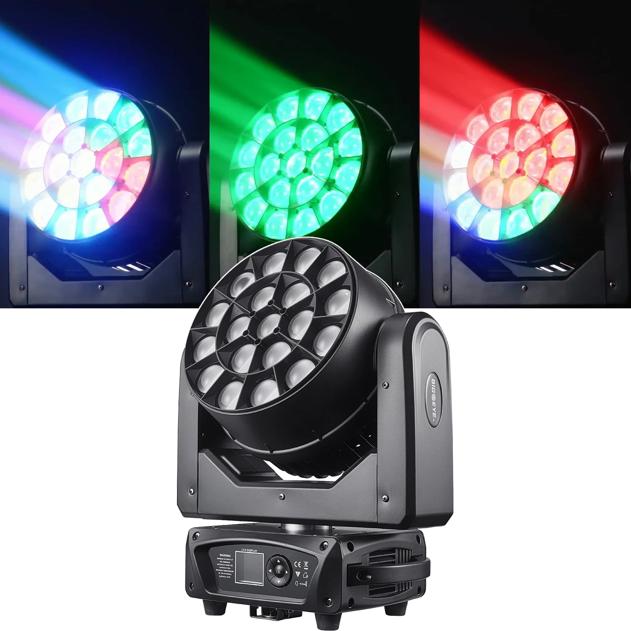 

19x15W RGBW 4-in-1 Moving Head Wash Light 350W DMX512 Auto Sound Master-Slave Stage Light For Wedding KTV Bar Party Concert