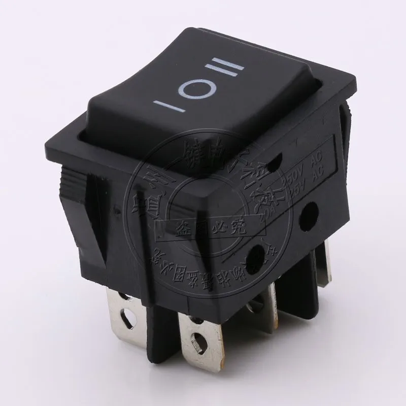 KCD4-202 Rocker boat Third gear six feet all black 31*25 Rocker Switch Dual card slots
