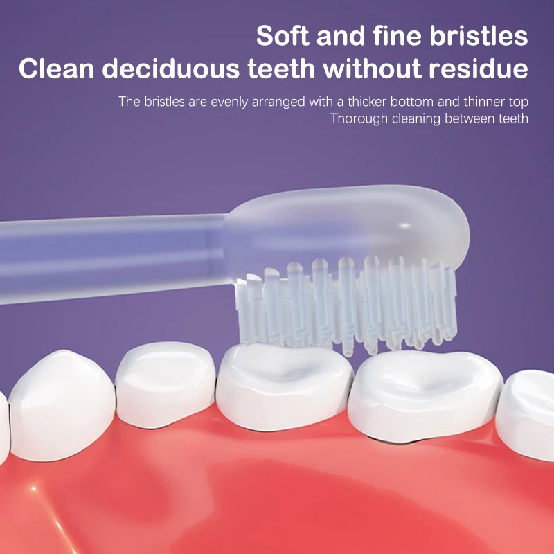 3 uds/1 caja de cepillo de dientes de silicona para bebés de 0 a 1 año, limpiador de recubrimiento de lengua de dientes caducifolios para niños