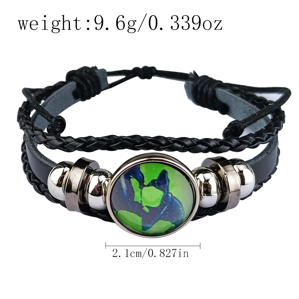 Magical Wicked Witch Leather Bracelet Magic Witch Hat Wicked Movie Inspired Glass Couple Bracelets Jewelry Gifts