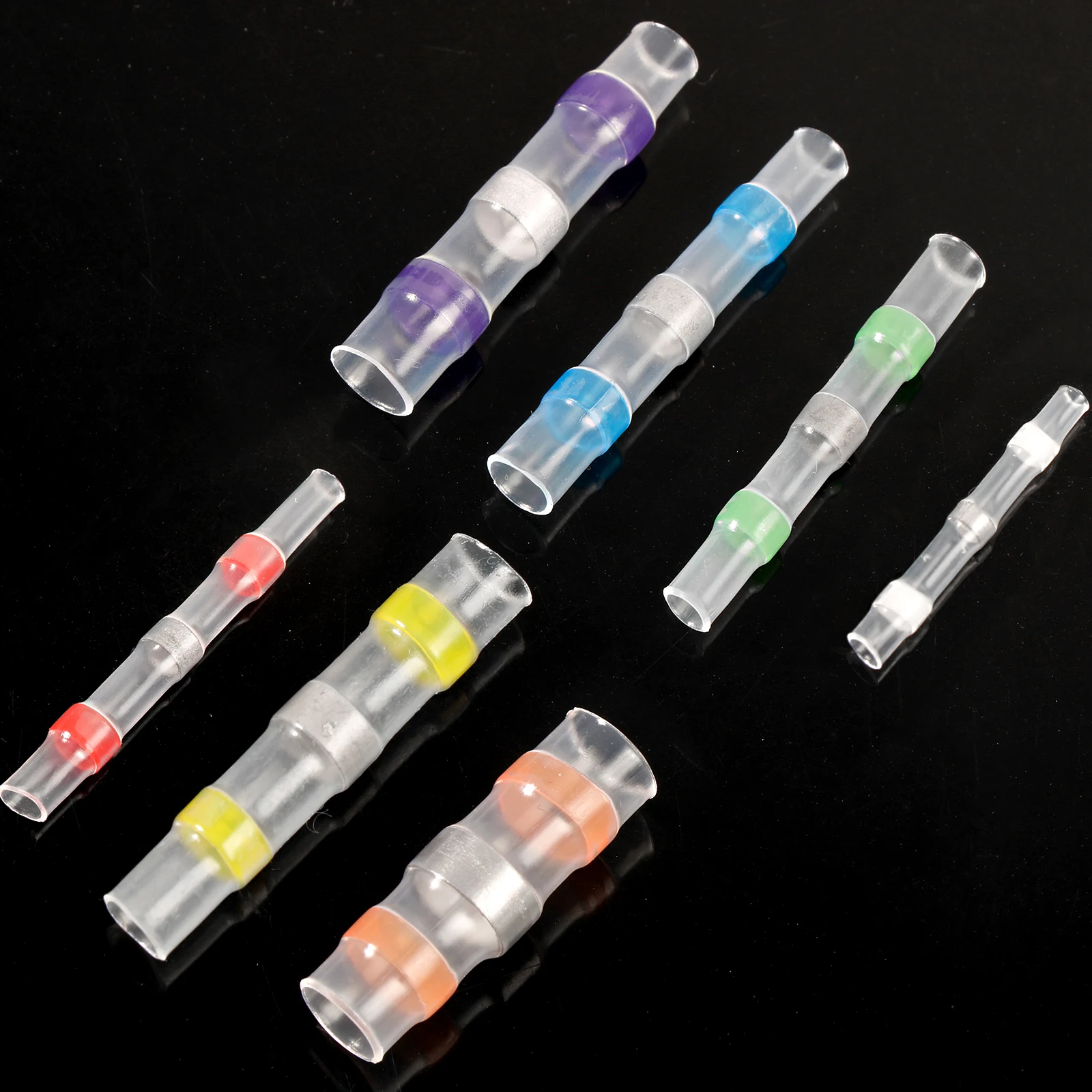 Solder Seal Wire Connectors Heat Shrink Self-Solder  Waterproof Butt Splice Connectors Sleeve  Terminal
