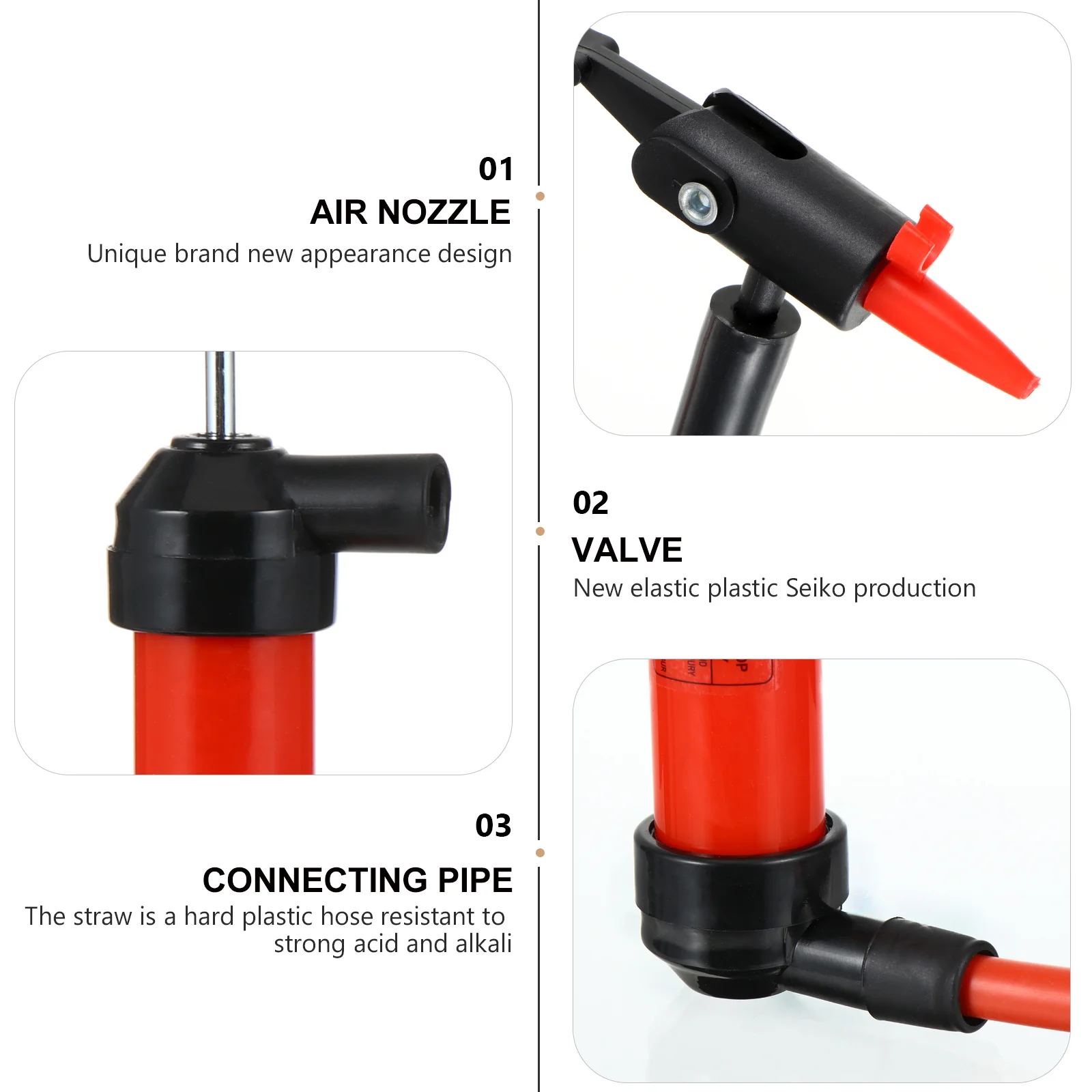 

1 set Multifunctional Fuel Transfer Siphon Pump Hand Operated Oil Diesel Water Transfer Hose Petrol Resistant Leak