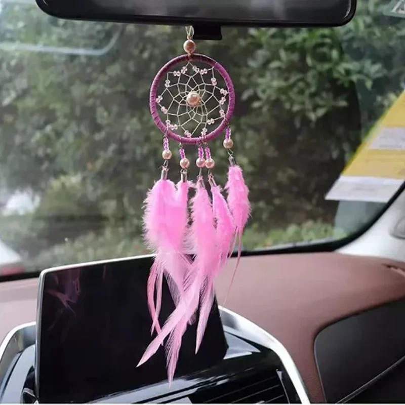 NEW Car Ornament Interior Accessories Rear View Mirror Pendant Decorative Feather Pendant Hanging Pendant Home Decor