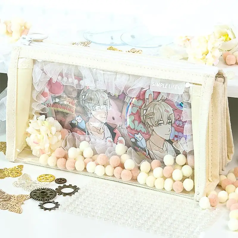 مجموعة واحدة من ملحقات المعرض الهزلي Kawaii Cartoon Fantasy Style Itabag المواد حقيبة ربط حقيبة DIY حزمة المواد