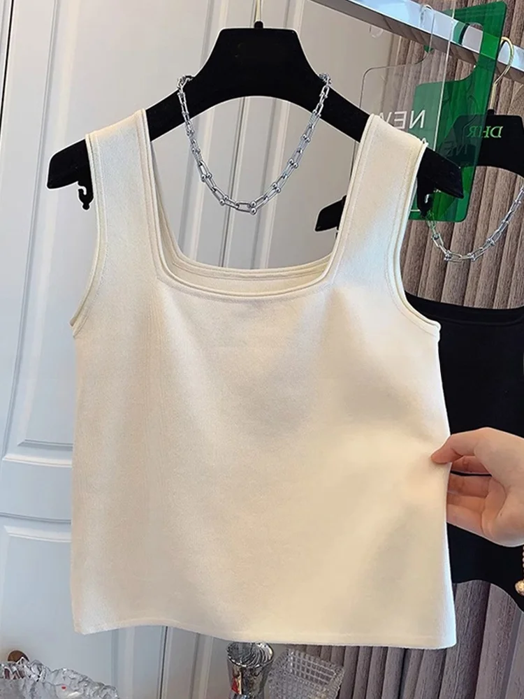 Damska dzianinowa kamizelka, warstwa bazowa, sweter wkładany przez głowę, letnia, nowa, gładka, jednolita, prosta, uniwersalna, luźny krój, do pracy.