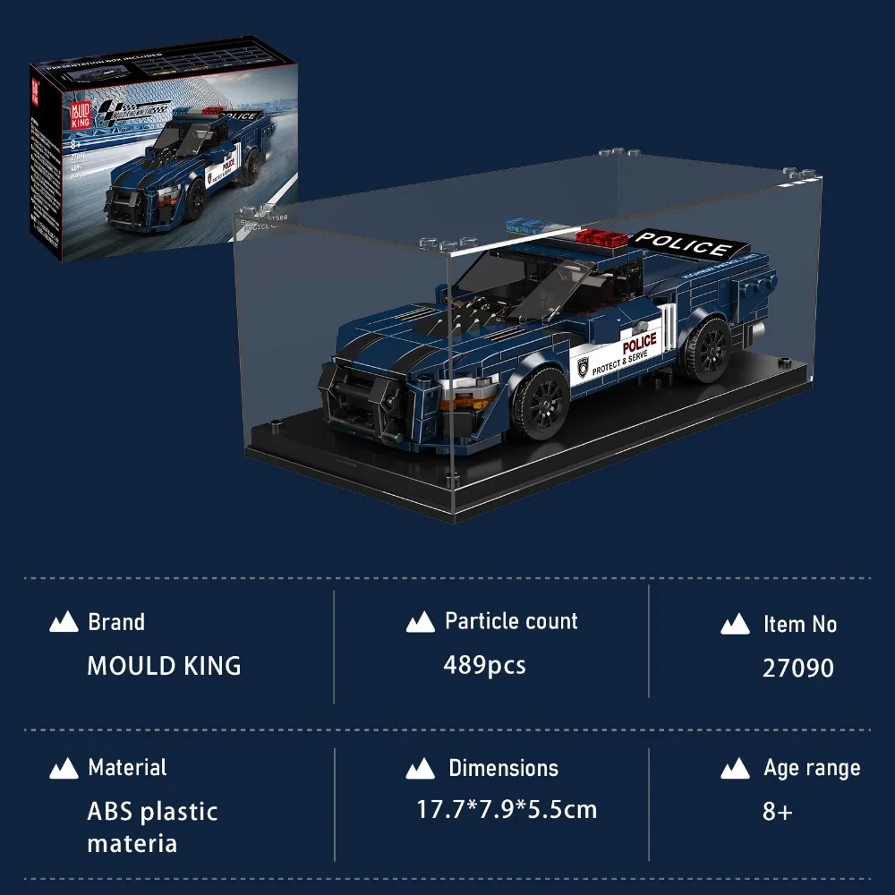 Molde rei 27090 cidade carro de polícia carro de corrida técnica velocidade blocos de construção racer veículo esportivo moc modelo educacional tijolo brinquedo