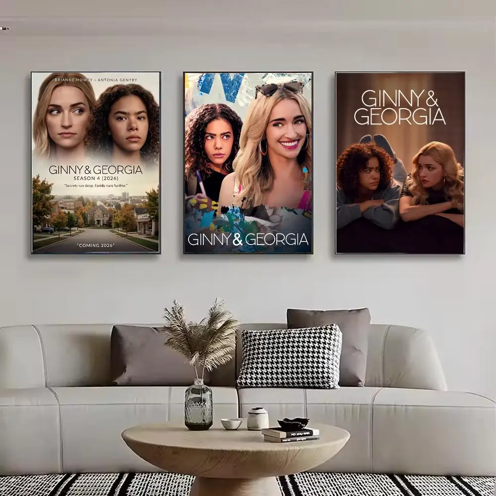 TV Series Ginny & Georgia Painting Calligraphy Stylish Canvas Poster Wall Art for Bedroom Living Room Study Home Decor Gift
