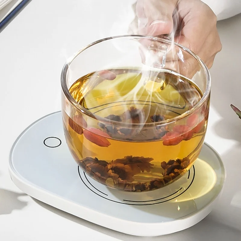 Constant Temperature Mug Warmer 55 Degree Celsius Heated Coaster For Milk Cup Desk Home Office