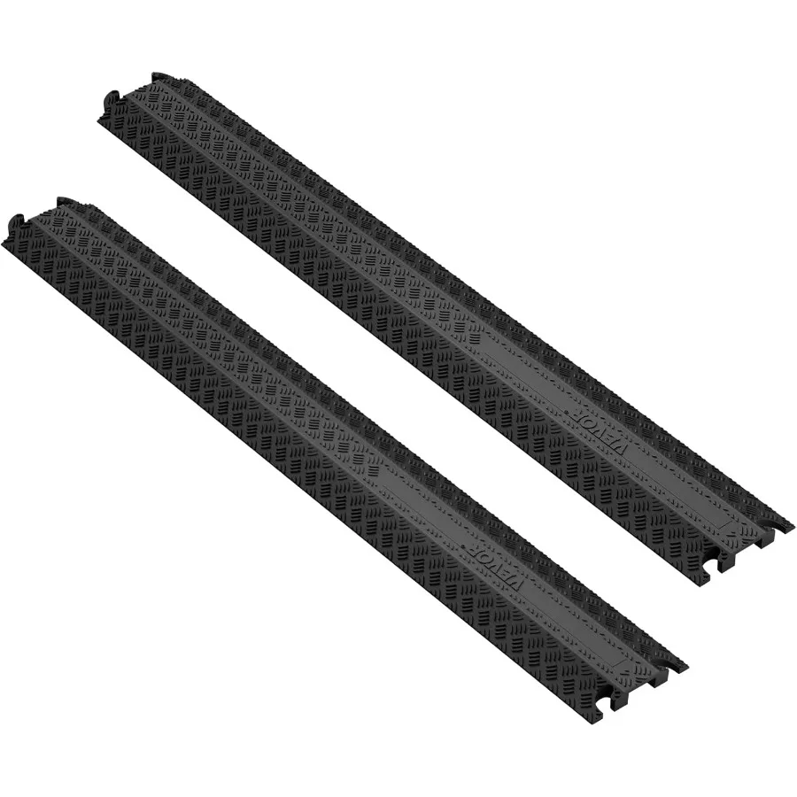 

2 PCs Thermoplastic Rubber Drop Over Cable Cover Ramp 2 000 lbs axle Load Capacity Heavy Duty Cable Hose Protector Ramp Floor
