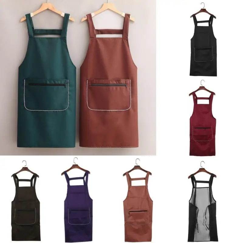 

New Fashion Kitchen Aprons Chef Work Apron for Grill Restaurant Bar Shop Cafes Beauty Nails Studios Uniform Kitchen Accessories