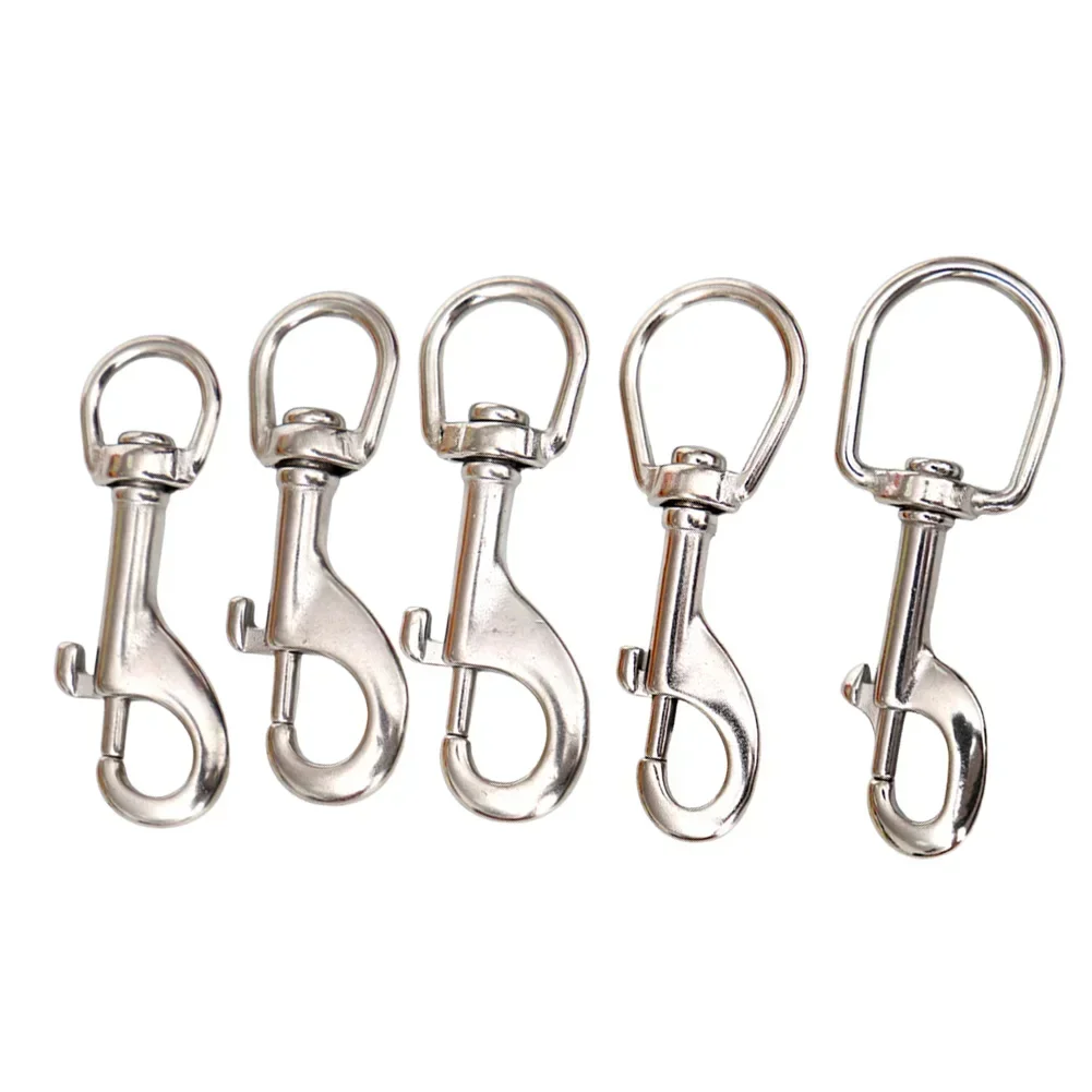 Scuba Diving Stainless Steel Quick Carabiner Swivel Eye Bolt 70-120mm Double Ended Snap Bolt Hook Clip For BCD Safe New