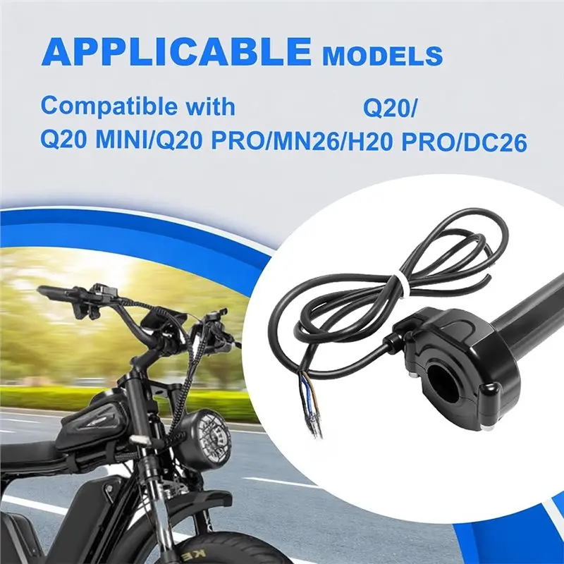 

Q20 Full Twist Throttle With Rolling Bearings, Ebike Throttle Grip Cable Replacement Kit For Q20 Electric Dirt Bikes