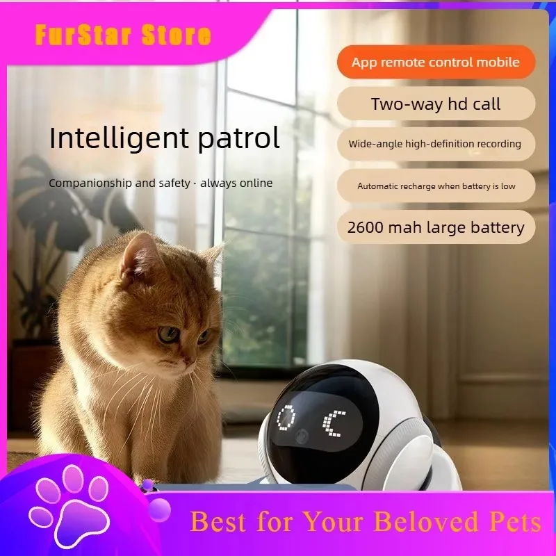 FurStarHome Intelligent Companion Robot Remote Camera Mobile Monitoring Elderly Children Teasing Cats