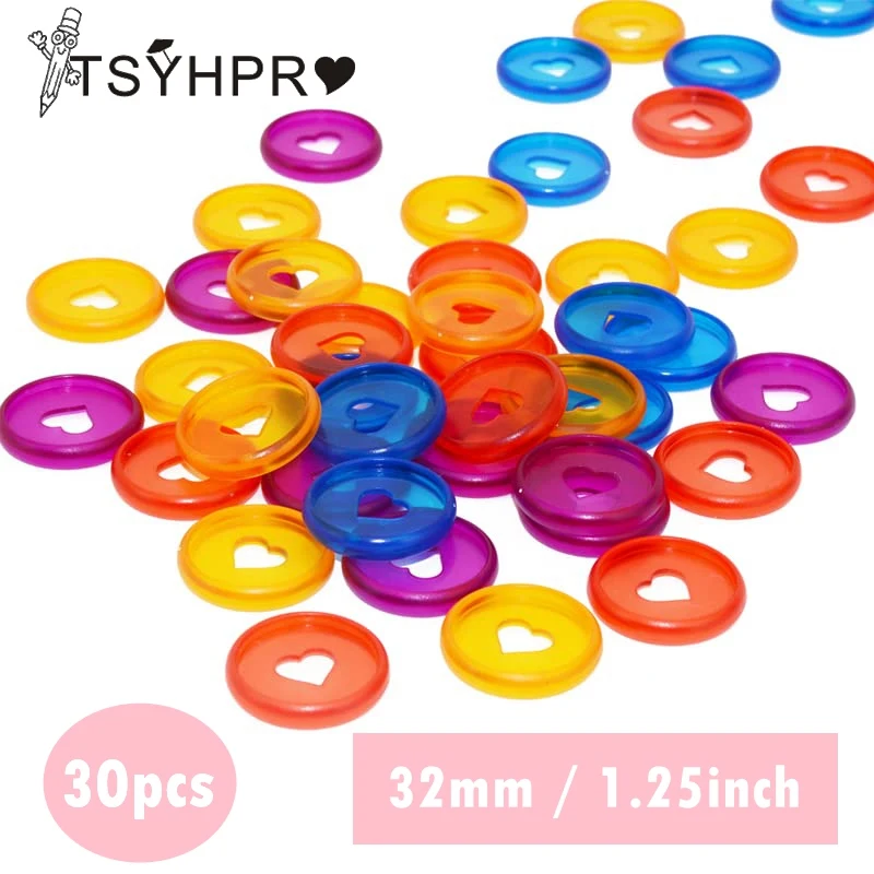 

32mm Expansion Discs 30PCS Multicolor Binding Ring Discs for Notebooks and Planners Bag Package ring binder discbound discs