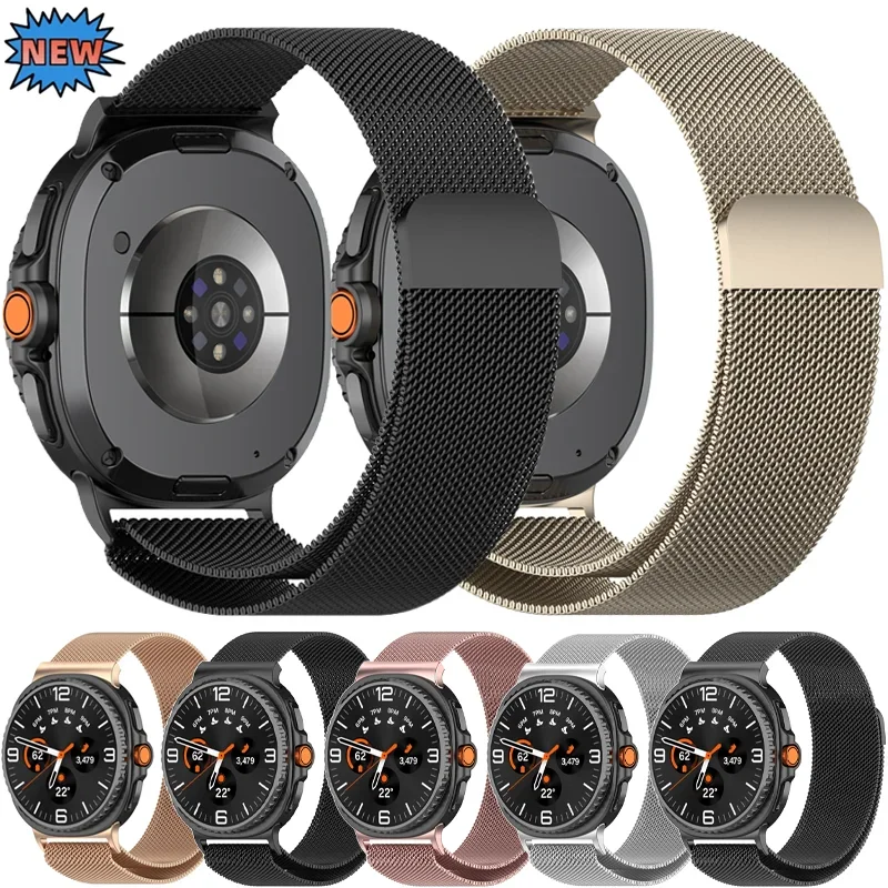 Milanaise-Armband für Samsung Galaxy Watch 8 44 mm 40 mm Classic 46 mm Metall-Magnetarmband Armband Galaxy Watch Ultra 47 mm Gürtel