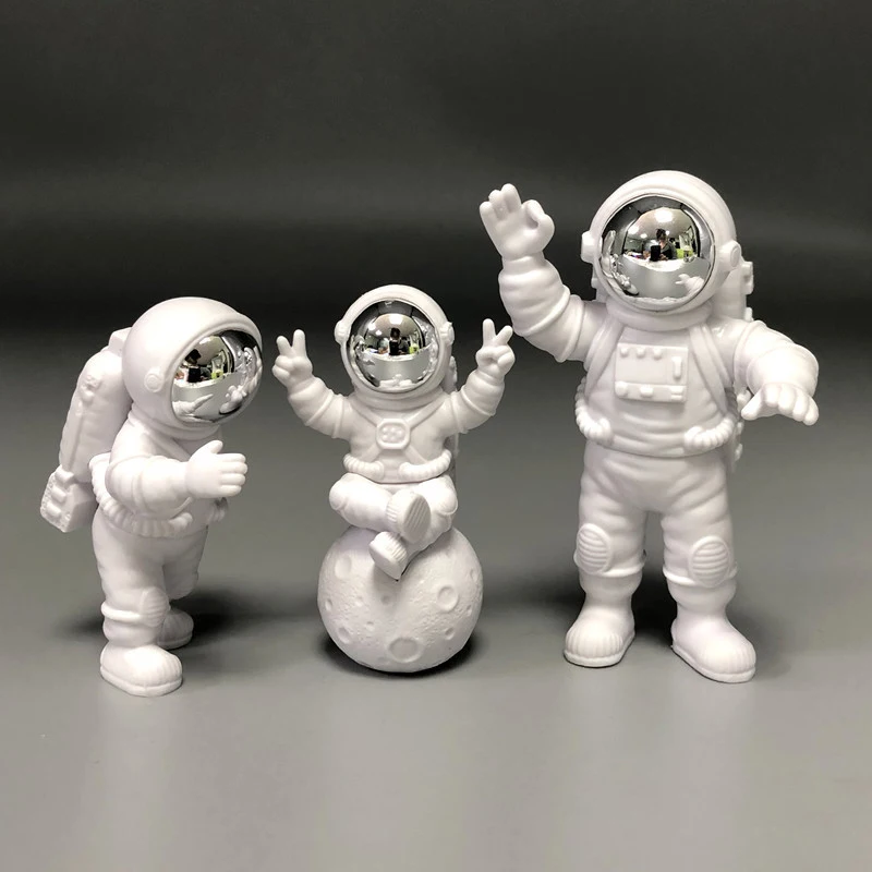 Estatuilla de astronauta Simple y creativa serie intergaláctica, adornos de resina, buzo en miniatura, muñeca de sobremesa hecha a mano