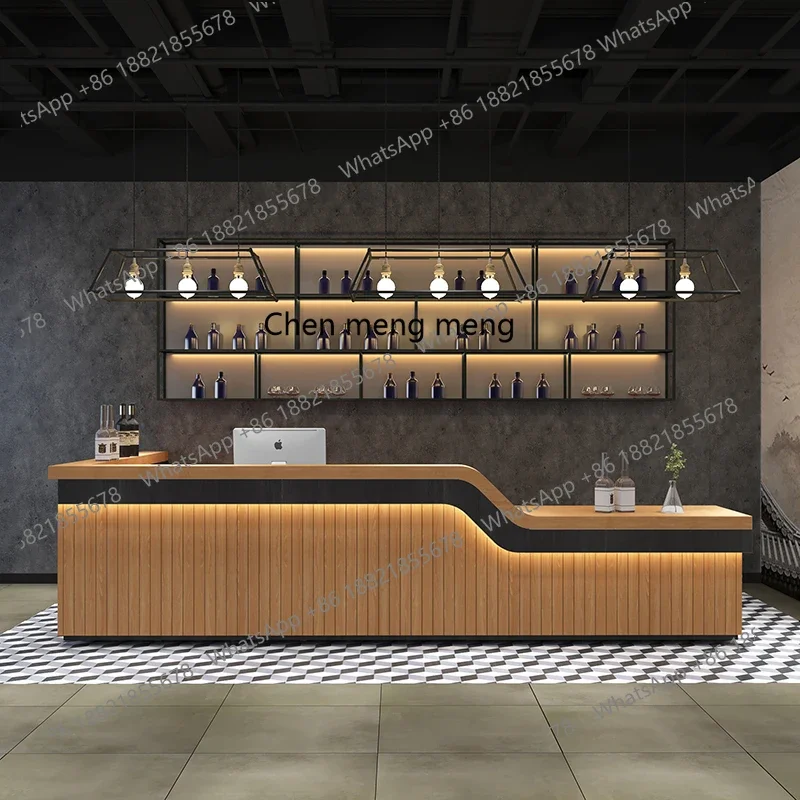 X188 Coffee shop bar table coffee shop billiards hall checkout page milk tea bar reception desk