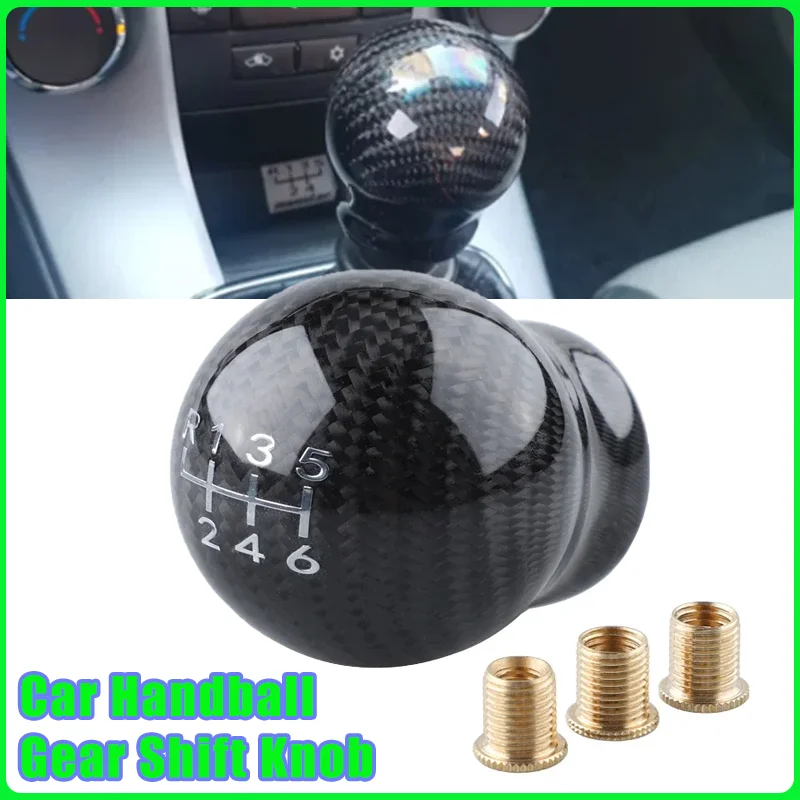 

Автомобильный гандбольный мяч из углеродного волокна, 5 6-скоростная ручка переключения передач, ручка рычага переключения передач с ограничителем, адаптер