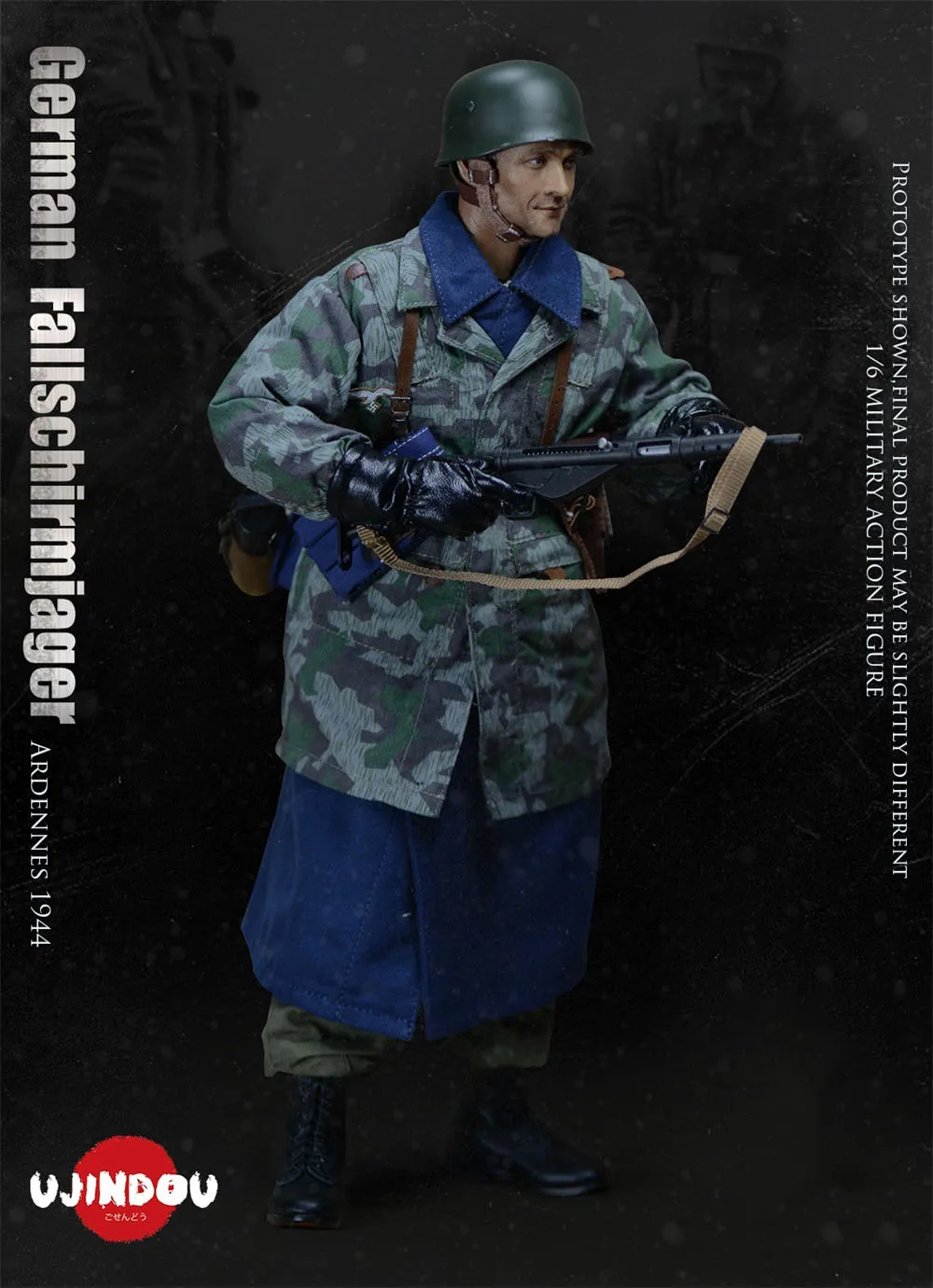 UJINDOU UD9009 1/6 WWII Series Battlefield War 1944 Army German Full Set Moveable Action Figure For Collect