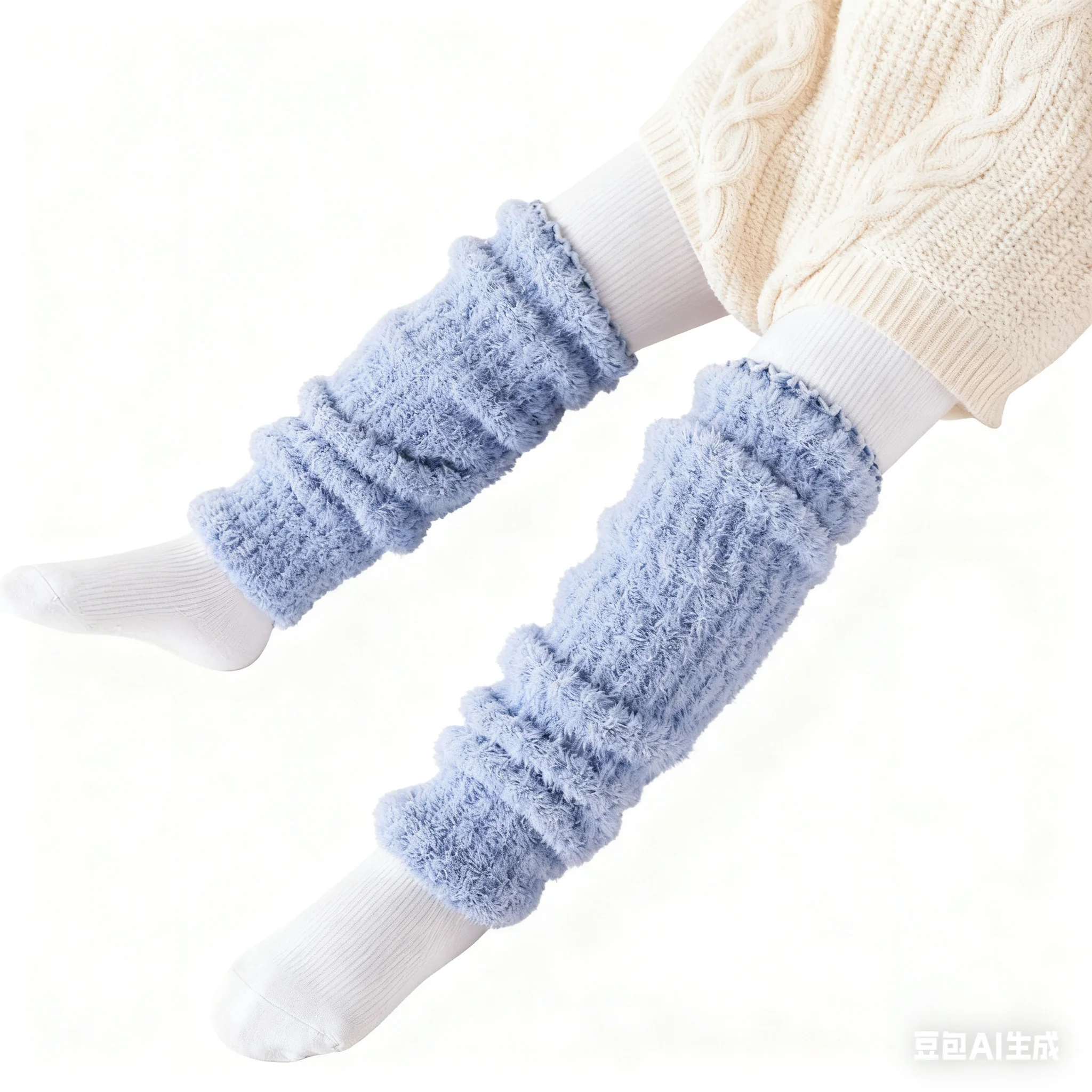 

QX2D Thermal Leg Warmers For Kids Winter Thickened Soft Elastic Knee Sleeves Indoor Outdoor Cold Weather