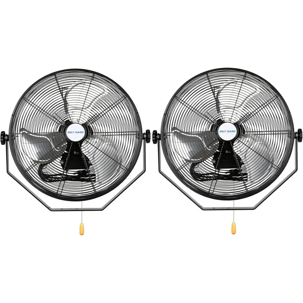 

20 inch Industrial Wall an, 4600 CM, 3-Speeds High Velocity Wall Mount an with Sealed Motor, 2 Pack
