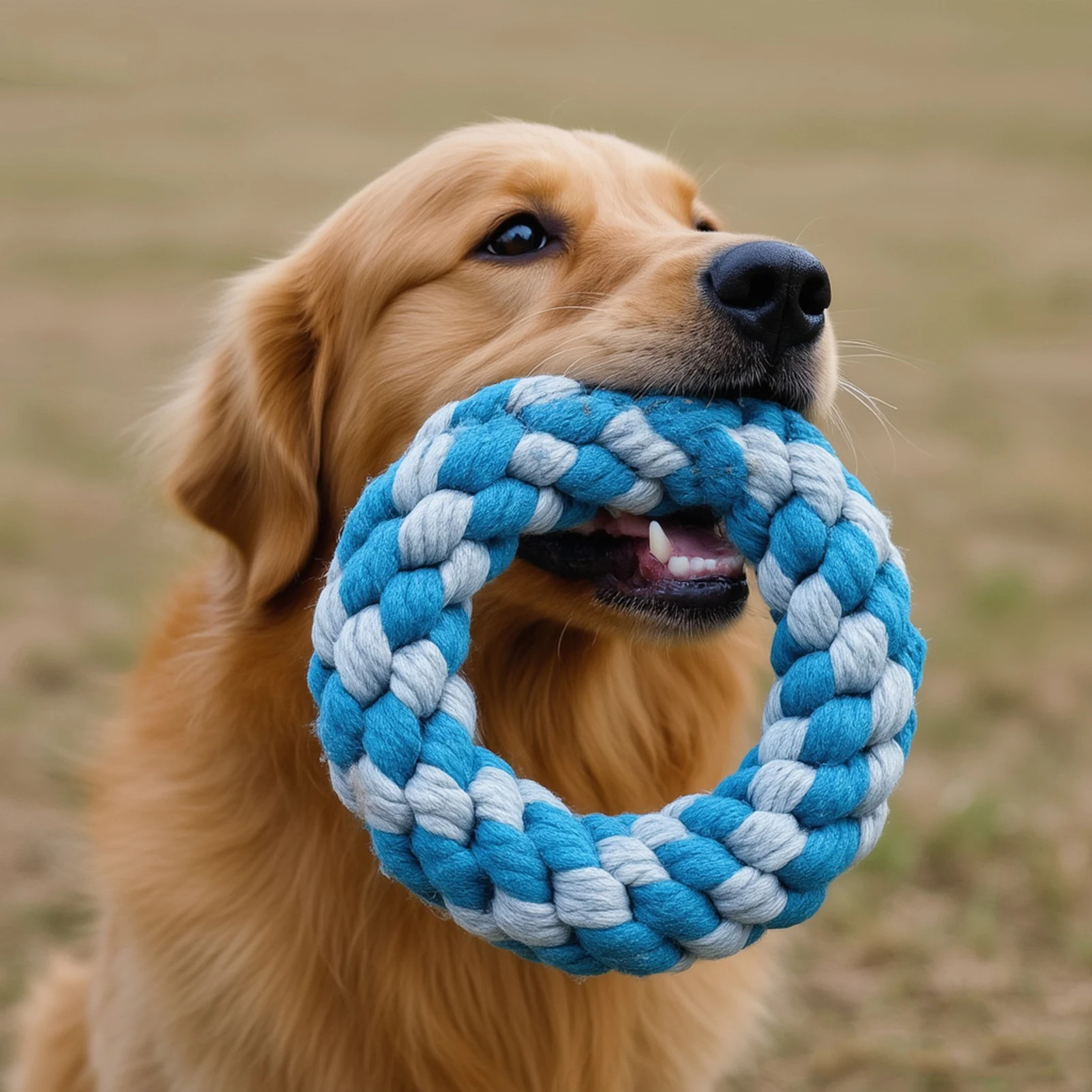 Dog Cotton Rope Toy Chew Teeth Cleaning Interactive Knot Ball for Small Medium Puppy Golden Retriever Border Collie