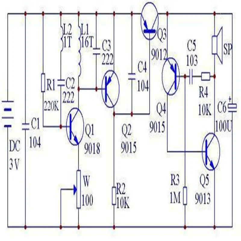 Neue Version einfache Metall detektor elektronische Leiterplatte DIY-Kit