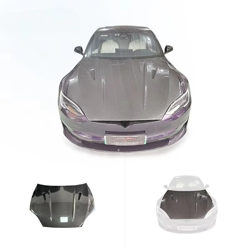 Car Modification Carbon Fiber Engine Hood Engine Hood Engine Cover for Tesla Model S 2022-2026 Body Kit Upgrade