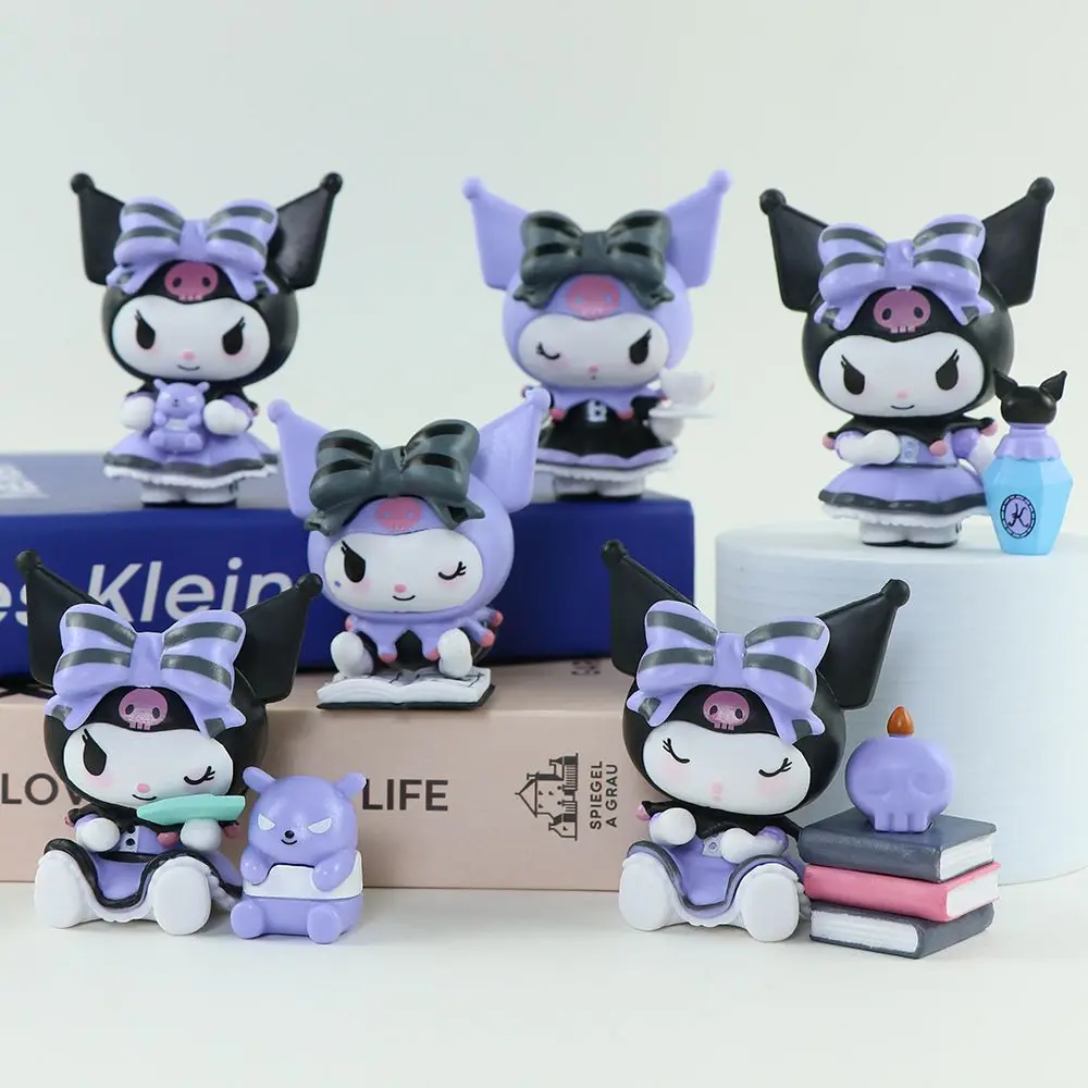 Kuromi-caja ciega de la serie oscura, juguetes, figuritas coleccionables de la suerte, juguete de moda, adorno de escritorio, decoración de coche, bonito modelo de mano como regalo