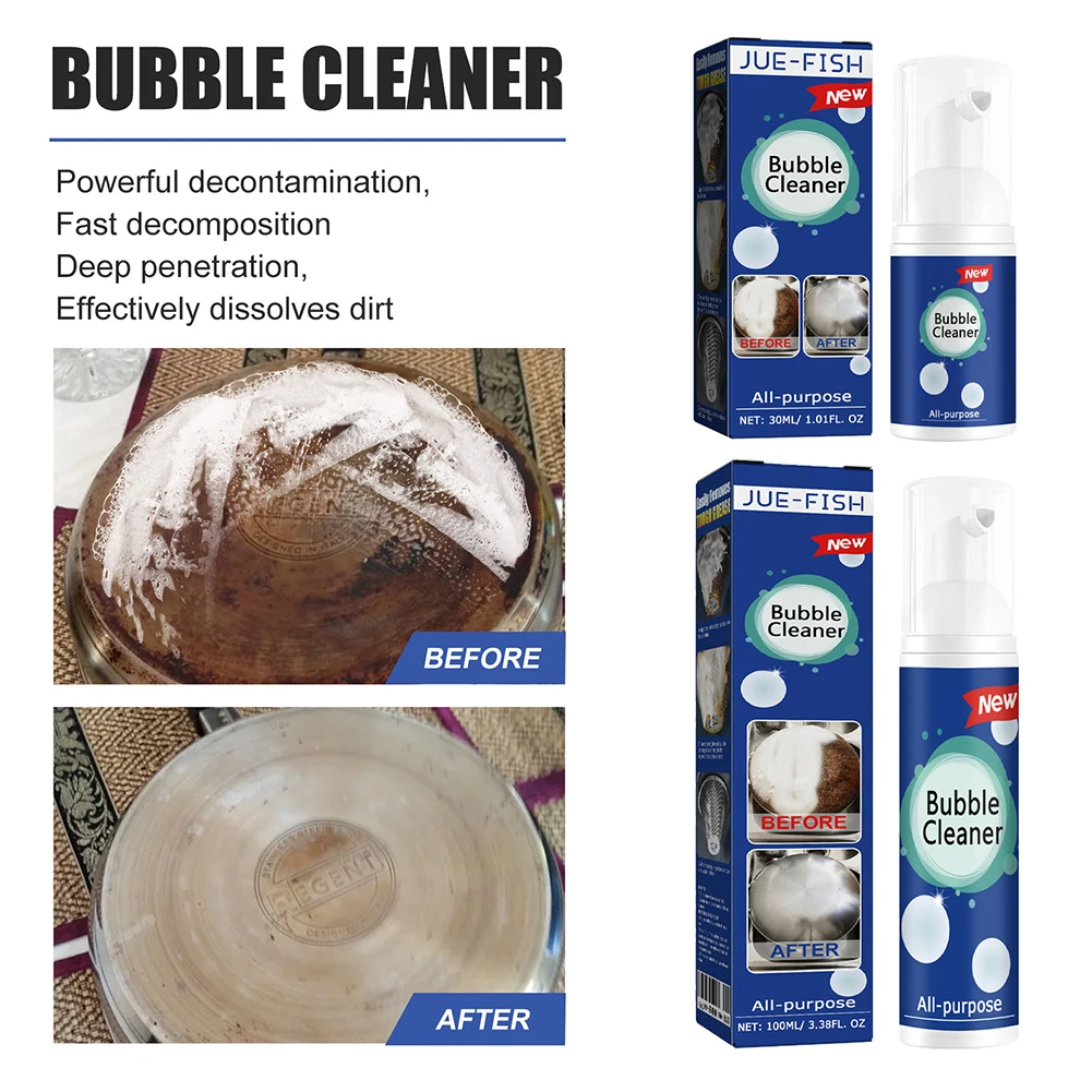 Multi-Purpose Foam Cleaner Heavy Oil Stain Cleaning Spray For Bathroom Kitchen Deep Cleaning Spray,Stubborn Grease Grime Remover