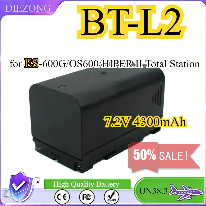 BT-L2 Battery for ES-600G/OS600/HIPER II Total Station 7.2V 4300mAh Rechargeable Li-ion Battery