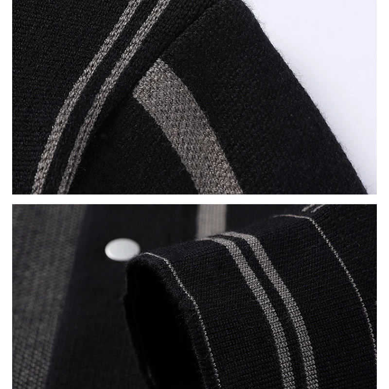 سترة للرجال سترة الخريف ملابس للرجال الذكور الرجال موضة العرق قميص متماسكة عادية Hombre الدافئة الصلبة الربيع الشارع الشهير #5