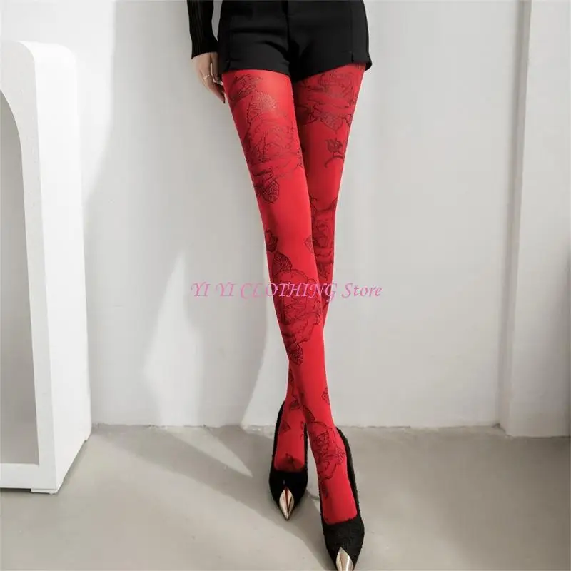 

N5KF Women’s Footed Tights Pantyhose High Waist Pantyhose Thigh High Stockings Fashion Opaque Tights Hosiery