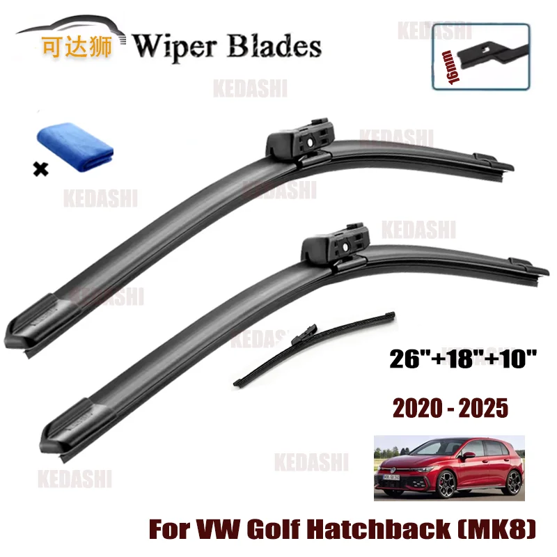 

Car Wiper For VW Golf 8 Hatchback MK8 2019 2020 2025 Front Rear Wiper Blades Brushes Cutter Auto Accessories