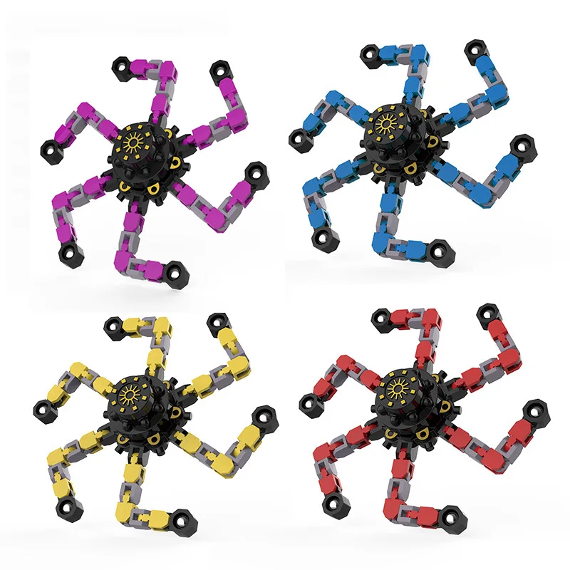 Kids Vervormd Fidget Spinner Keten Speelgoed voor Kinderen Weerstand Hand Spinner Vent Speelgoed Lichtgevende Gyro Vervorming Volwassen Gift