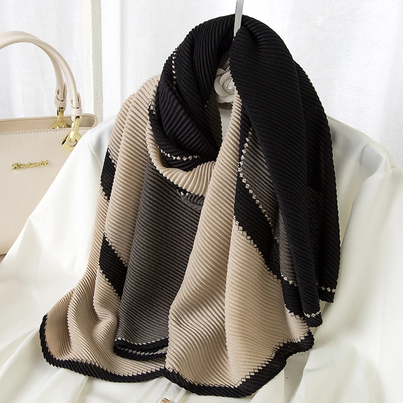 

Мятатый шелковый шарф, женский длинный хлопковый льняной шарф, весна-осень, элитный модный зимний теплый универсальный шарф для мамы, утеплитель для шеи