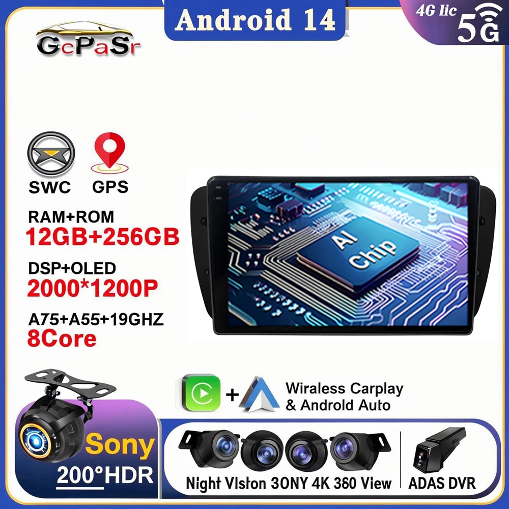 

Car Android For Seat Ibiza MK4 6J 2009 - 2013 Radio Multimedia Touch Screen Player Navigation Stereo GPS No 2din DVD Head Unit