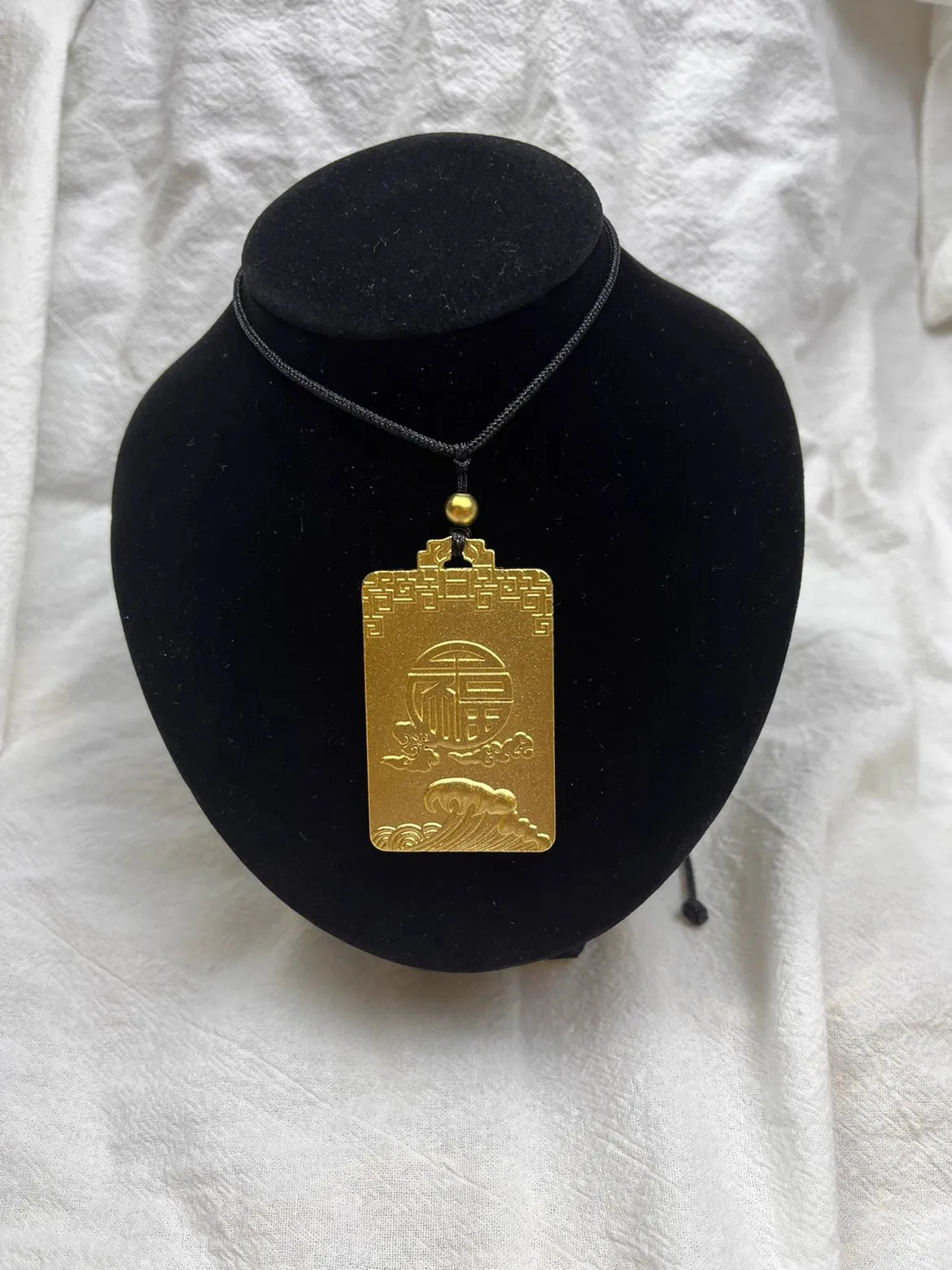 Unisex 24K Gold AU999 Pendant: Riding Waves, Gathering Blessings | Double-sided Song Dynasty patterns, cultural for gatherings
