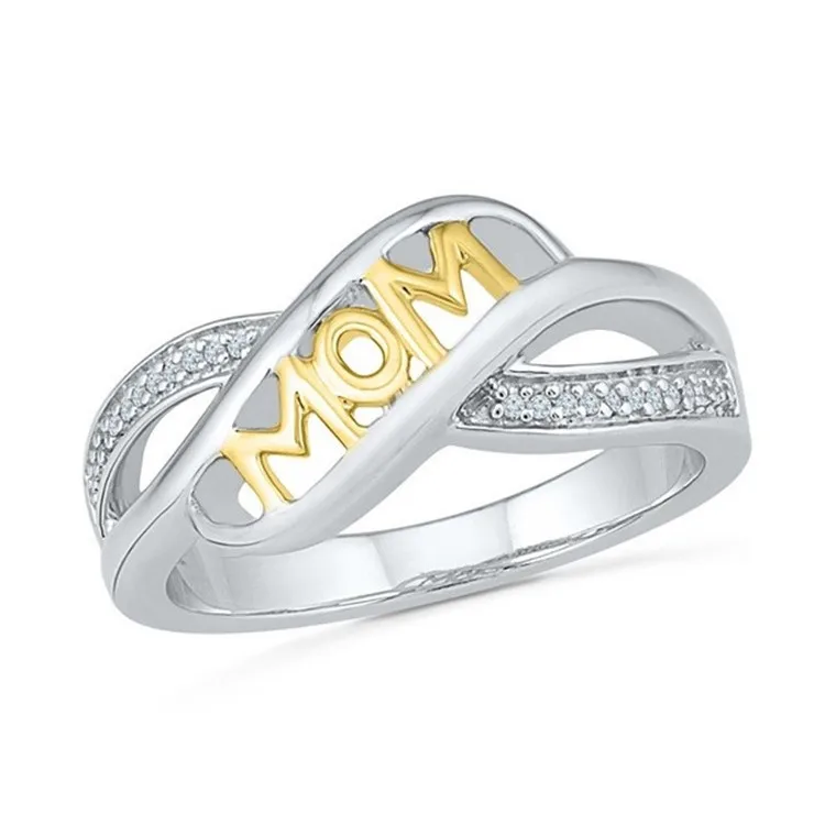 925 Sterling Silver Ring With Gold Color Letter Detail Exquisite Women S Accessory Great For Enhancing Daily And Party Looks